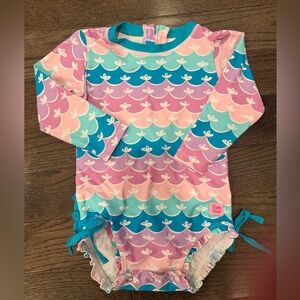 Ruffle Butts Swimsuit Rash Guard UPF 50 Girls 18-24 Months